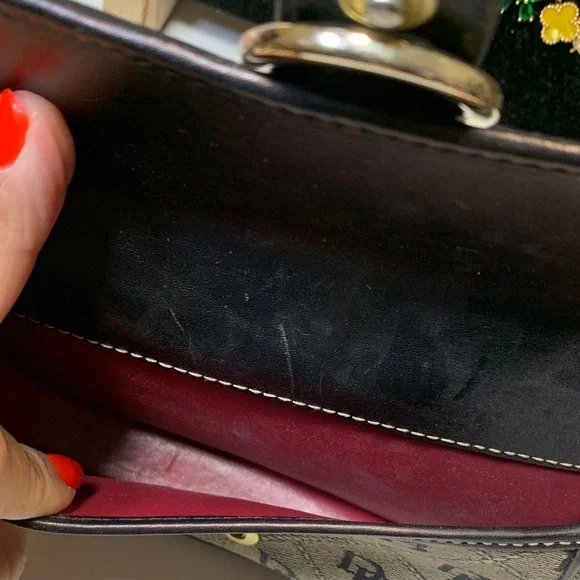 Dooney & Bourke Black and Beige Crossbody Bag - Picture 4 of 5